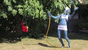 : Kari Schibevaag Smurf the kiter