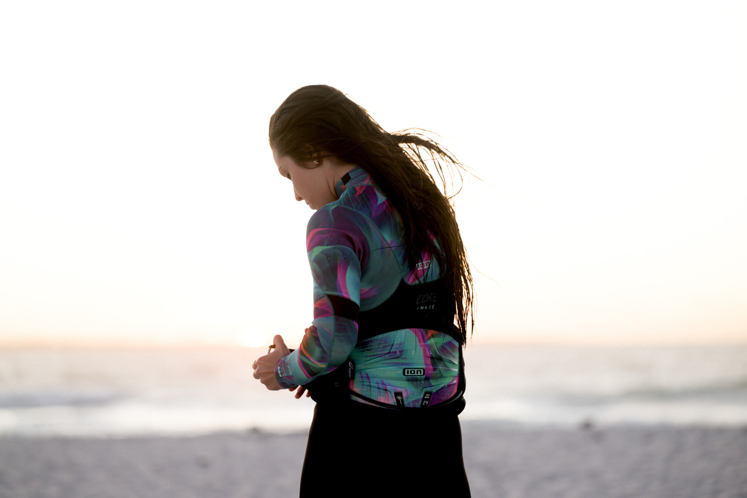 ION �������� Kite ���� Sol Curv ��� (48253-4726) tropical-palm-glitch 25 (D 34/XS)-