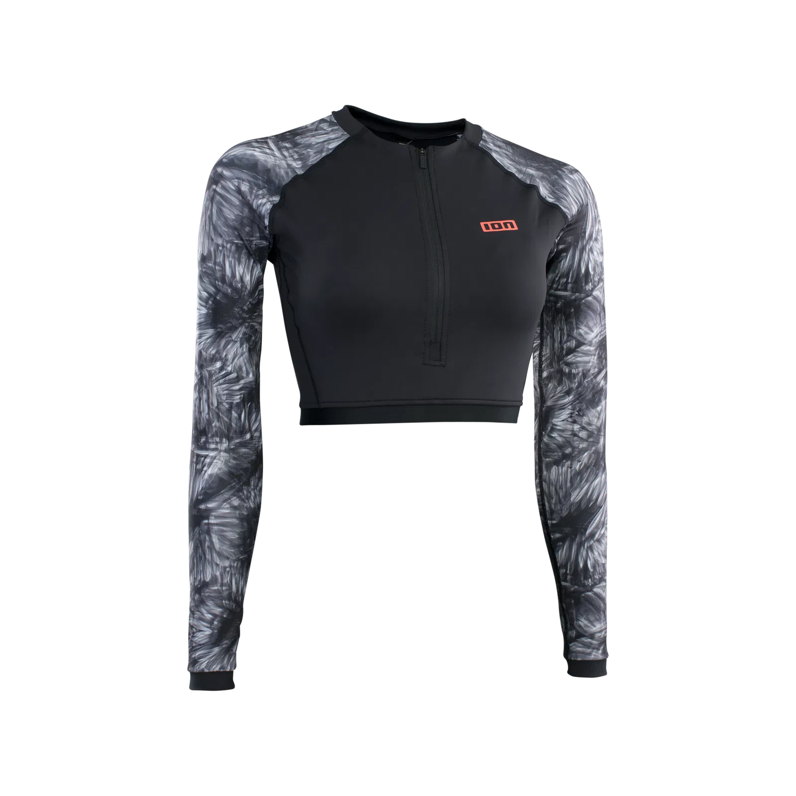 ION  Rashguard Shorty LS women   (48233-4191) black-flowers 23 (D 34/XS)-
