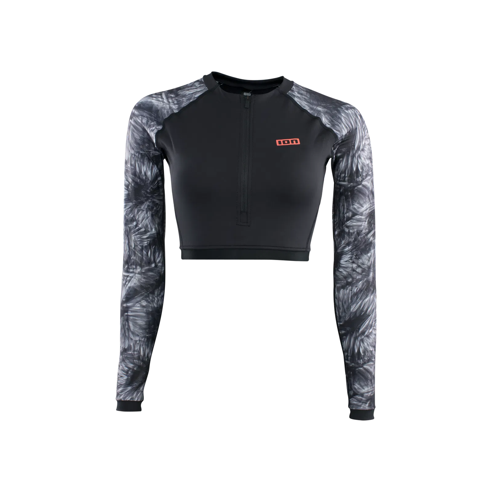 ION  Rashguard Shorty LS women   (48233-4191) black-flowers 23 (D 34/XS)-